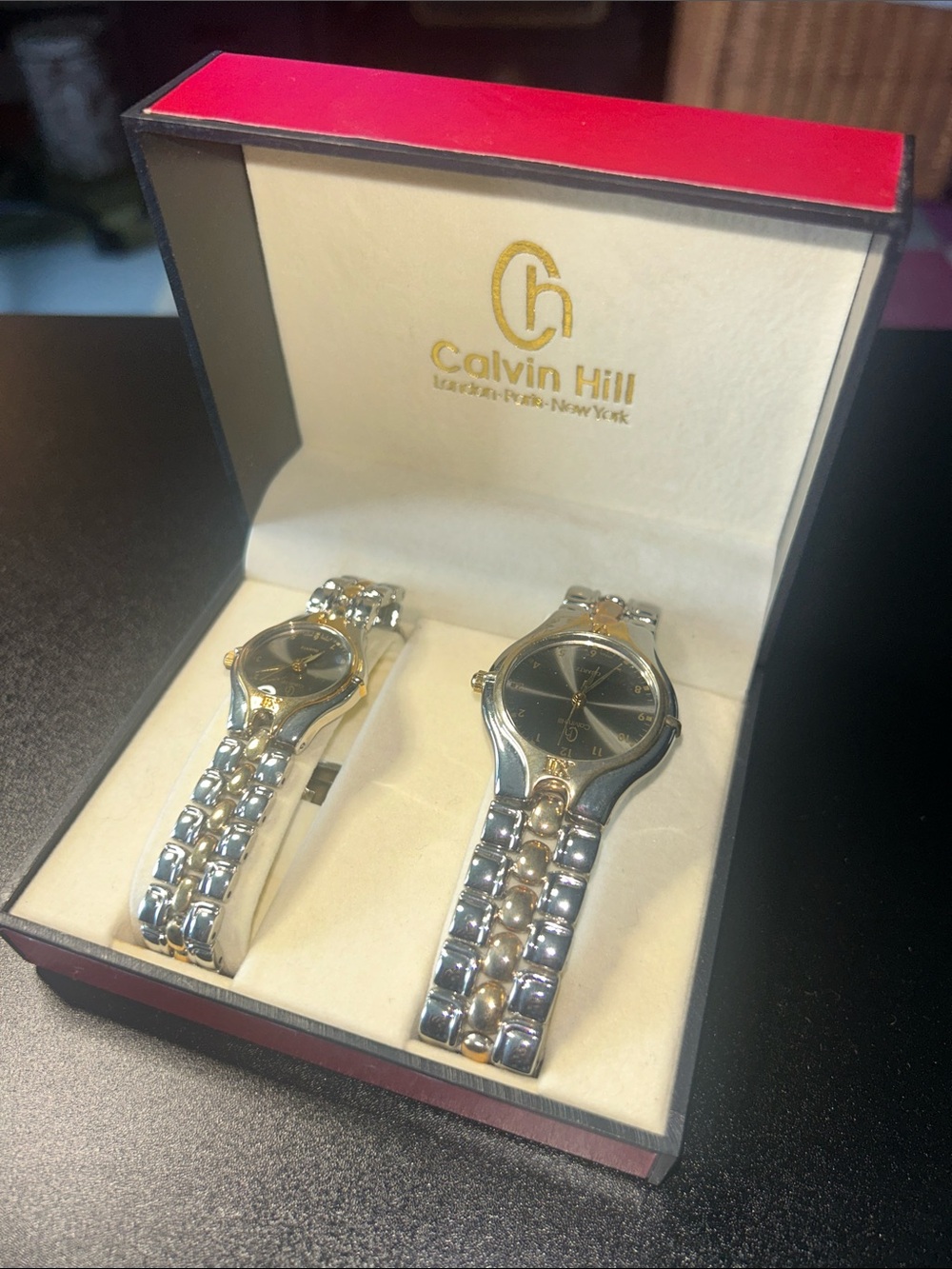 NIB Rare Vintage Calvin Hill His and Hers Matching Watches
